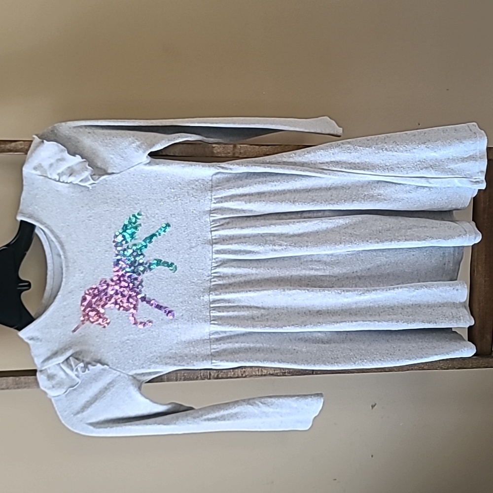 Unicorn long sleeve girls dress